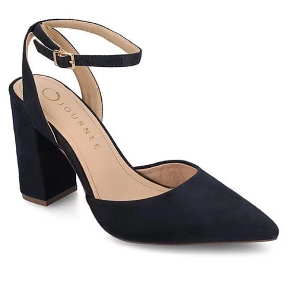 Journee Collection Tyyra Women’s Pointed Block Heel Pumps Sz 8 MSRP $103 - Picture 1 of 6